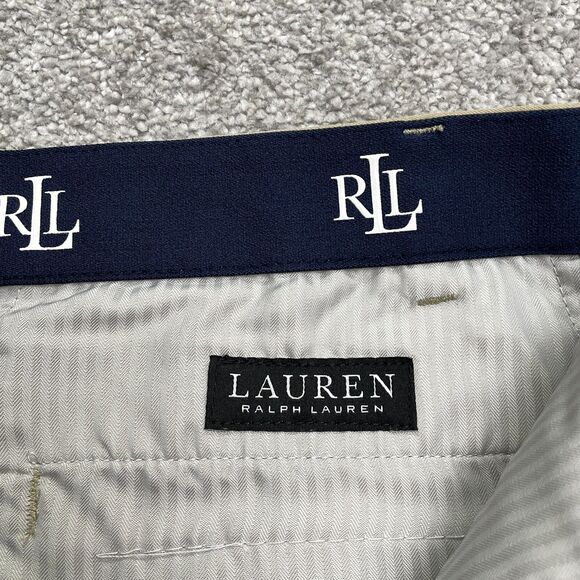 Lauren Ralph Lauren RLL Slacks Dress Pants Mens 40x32 Khaki Brown Straight Leg - Picture 4 of 12